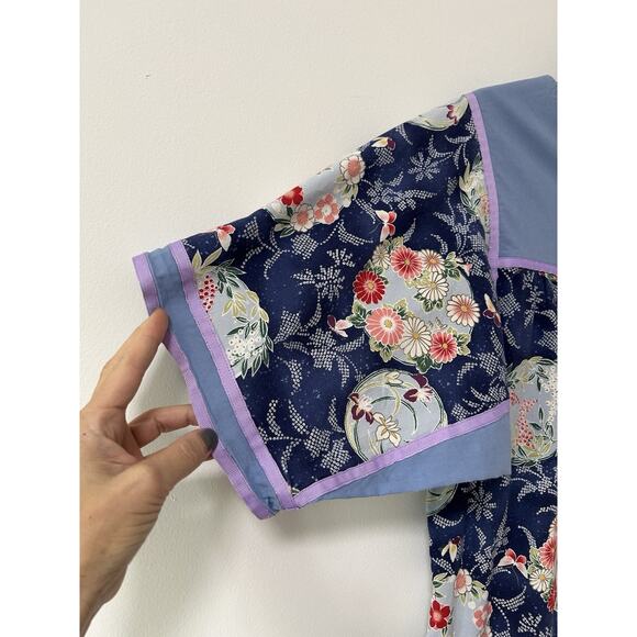 Vintage Kaftan Boho Mumu Dress Patchwork Hippie 80's Womens Size Medium Floral‎ - Picture 3 of 9